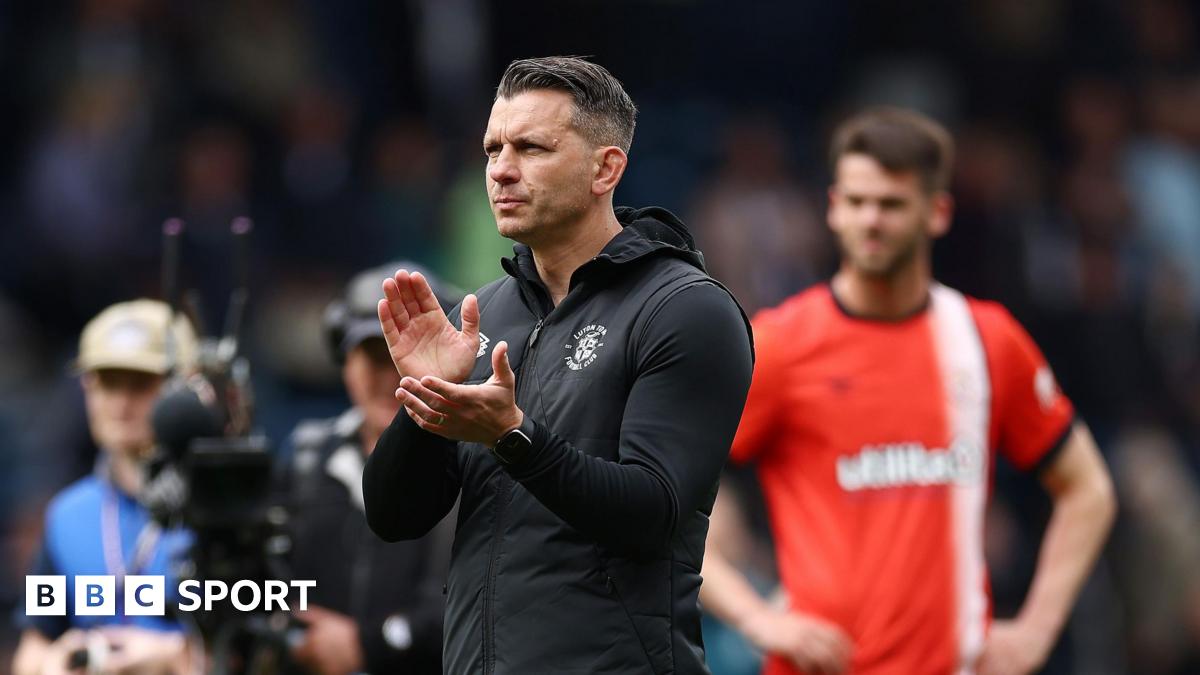 Luton manager Matt Bloomfield apologises to fans after relegation